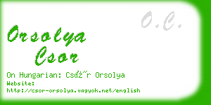 orsolya csor business card